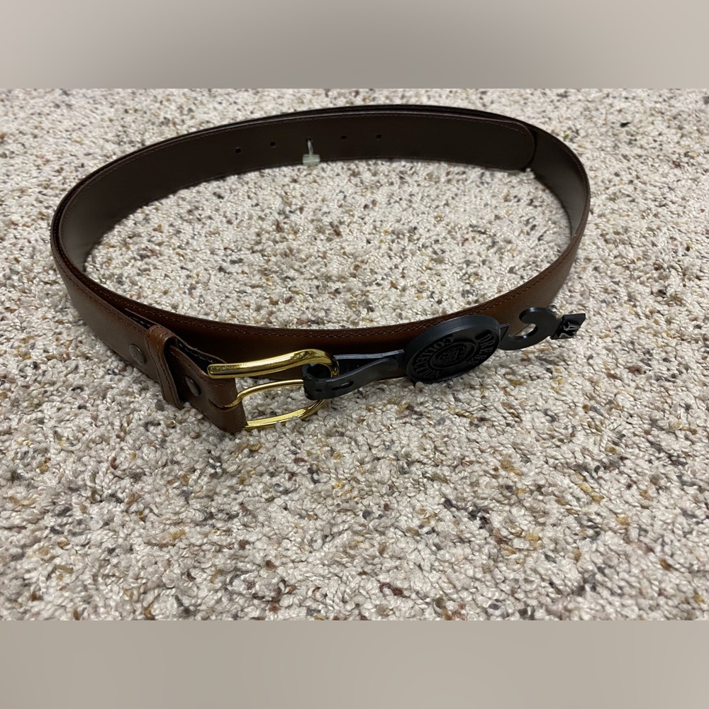 Dress Collection mens belt vintage size 42 brown leather made in USA nwt